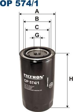 Filtron OP574/1 - Oil Filter autospares.lv