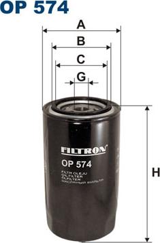 Filtron OP574 - Oil Filter autospares.lv