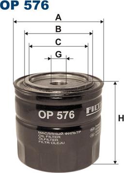 Filtron OP576 - Oil Filter autospares.lv