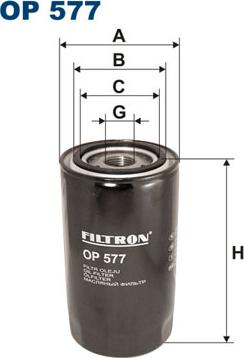 Filtron OP577 - Oil Filter autospares.lv