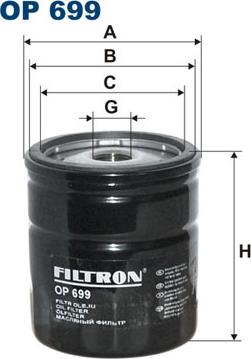 Filtron OP699 - Oil Filter autospares.lv
