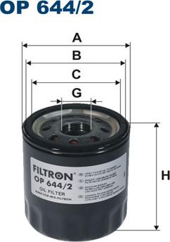 Filtron OP644/2 - Oil Filter autospares.lv