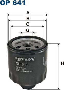 Filtron OP641 - Oil Filter autospares.lv