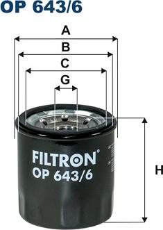 Filtron OP643/6 - Oil Filter autospares.lv