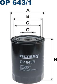 Filtron OP643/1 - Oil Filter autospares.lv