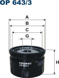 Filtron OP643/3 - Oil Filter autospares.lv