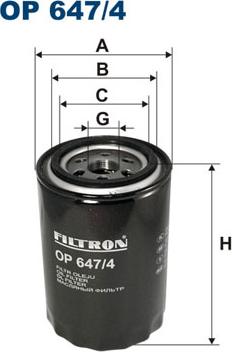 Filtron OP647/4 - Oil Filter autospares.lv