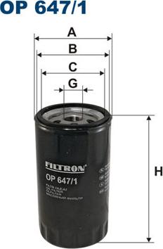 Filtron OP647/1 - Oil Filter autospares.lv