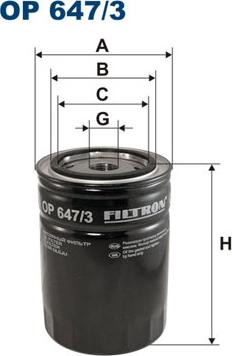 Filtron OP647/3 - Oil Filter autospares.lv