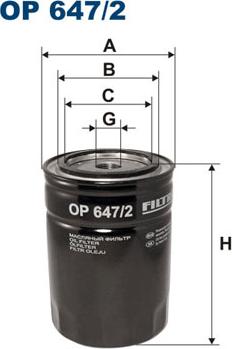 Filtron OP647/2 - Oil Filter autospares.lv