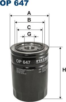 Filtron OP647 - Oil Filter autospares.lv