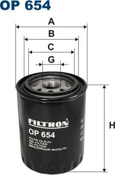 Filtron OP654 - Oil Filter autospares.lv