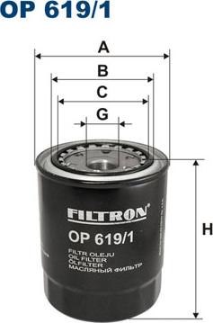 Filtron OP619/1 - Oil Filter autospares.lv