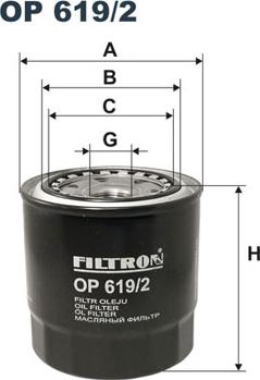 Filtron OP619/2 - Oil Filter autospares.lv