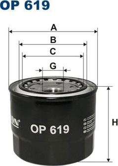 Filtron OP619 - Oil Filter autospares.lv