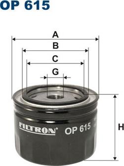 Filtron OP615 - Oil Filter autospares.lv