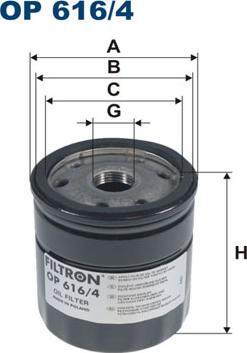 Filtron OP616/4 - Oil Filter autospares.lv