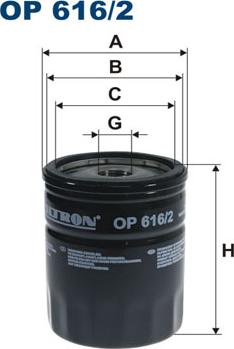 Filtron OP616/2 - Oil Filter autospares.lv