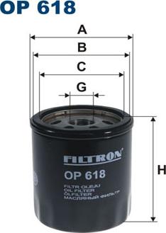 Filtron OP618 - Oil Filter autospares.lv