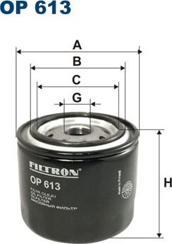 Filtron OP613 - Oil Filter autospares.lv