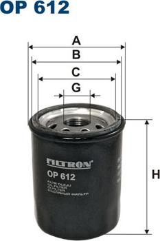 Filtron OP612 - Oil Filter autospares.lv