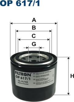 Filtron OP617/1 - Oil Filter autospares.lv