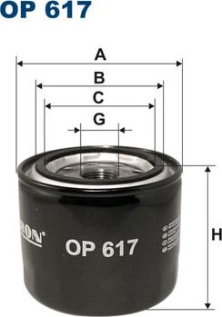 Filtron OP617 - Oil Filter autospares.lv