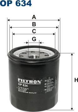 Filtron OP634 - Oil Filter autospares.lv