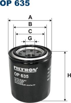 Filtron OP635 - Oil Filter autospares.lv