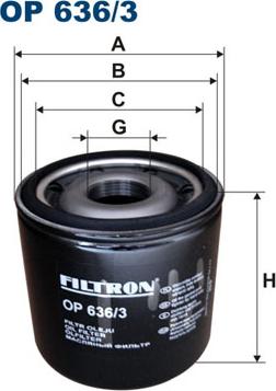 Filtron OP636/3 - Oil Filter autospares.lv