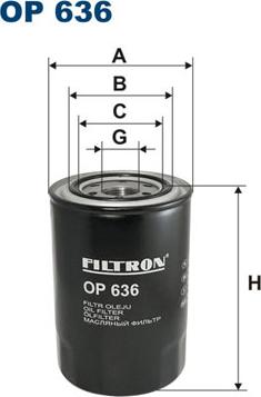 Filtron OP636 - Oil Filter autospares.lv