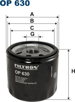 Filtron OP630 - Oil Filter autospares.lv