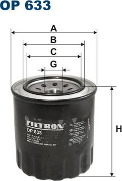 Filtron OP633 - Oil Filter autospares.lv