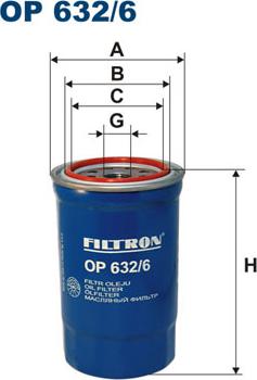 Filtron OP632/6 - Oil Filter autospares.lv