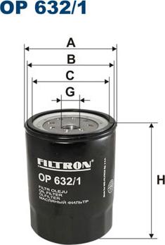 Filtron OP632/1 - Oil Filter autospares.lv