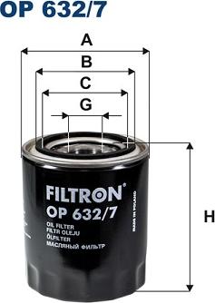 Filtron OP632/7 - Oil Filter autospares.lv