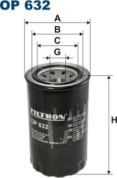 Filtron OP632 - Oil Filter autospares.lv