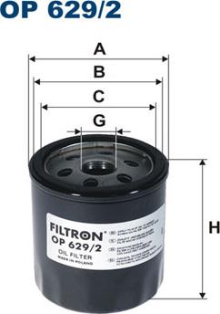 Filtron OP629/2 - Oil Filter autospares.lv