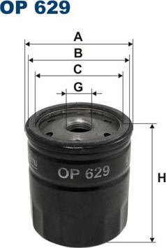 Filtron OP629 - Oil Filter autospares.lv