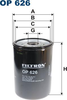Filtron OP626 - Oil Filter autospares.lv