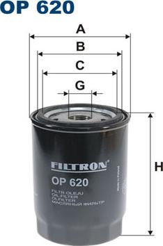 Filtron OP620 - Oil Filter autospares.lv
