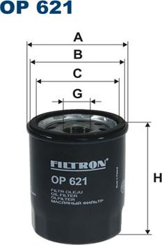 Filtron OP621 - Oil Filter autospares.lv