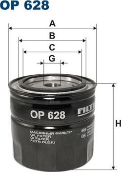 Filtron OP628 - Oil Filter autospares.lv