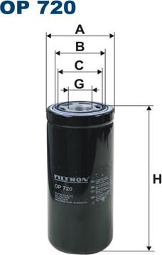 Filtron OP720 - Oil Filter autospares.lv