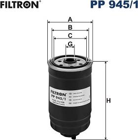 Filtron PP 945/1 - Fuel filter autospares.lv
