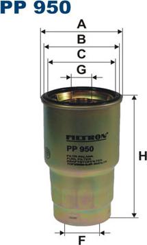 Filtron PP950 - Fuel filter autospares.lv