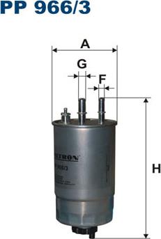 Filtron PP966/3 - Fuel filter autospares.lv