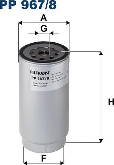 Filtron PP 967/8 - Fuel filter autospares.lv