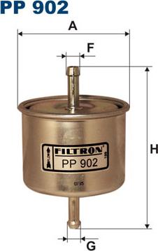 Filtron PP902 - Fuel filter autospares.lv