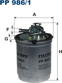 Filtron PP986/1 - Fuel filter autospares.lv